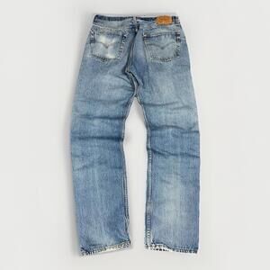 VTG 90s Levis 501 501-0115 USA Made Blue Denim Jeans Mens 36x35 Indie Straight